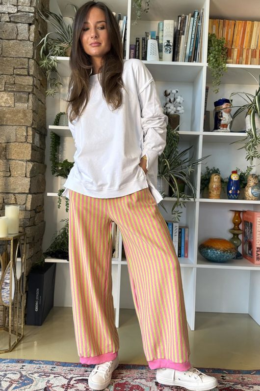 Sunday Morning Demi Bloom Pant Peony Pink / Lime Green